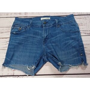 Taverniti Denim Shorts Womens 31 Blue Excellent Raw Hem Multi-Pocket Distressed
